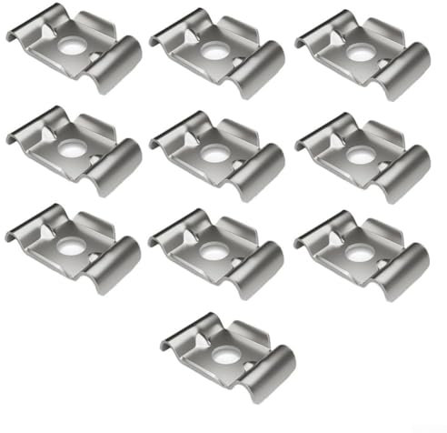 Staffa per recinzione a doppio palo con bordi stabili, morsetto a forma di farfalla per 28 aperture da 32 mm, ideale per recinzioni (304)