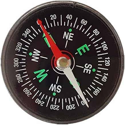 Mini boussole de survie noire de poche 40 mm remplie d'huile pour le camping, la randonnée, la navigation portable, le camping, les activités de plein air, accessoires électroniques et gadgets