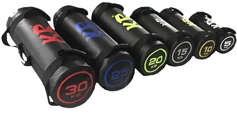 Sport Knight Gewichtssack 5-30kg, Workout Sandsack, unbefüllt, strapazierfähig und belastbar, rutschfeste und breite Griffe Schwarz / 20kg