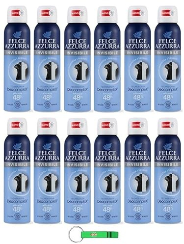 Felce Azzurra Deodorante Spray Invisibile Deocomplex, Efficacia 48 ore, senza macchie, 150 ml + Portachiavi Beni Culinari