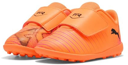 PUMA Botas de fútbol Future 8 Play TT Infantiles 27, Heat Fire Black Ravish Orange Pink