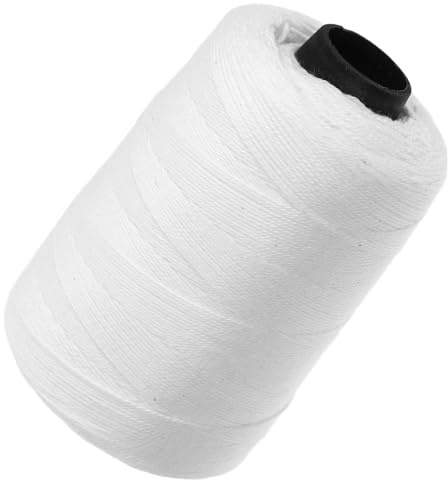 Sewroro Cuerda Albañil de Algodón Blanco para Líneas de Albañil y Mampostería, Resistente Tensión, Adecuado para Albañilería y Fabricación de Muebles, Versátil
