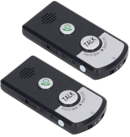 Dioche 2 Way Voice Intercom Wireless Rainproof Doorbell System Unit with Rechargeable Battery for Home Office Laboratory ABS Material 2 Pack