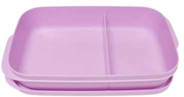 Tupperware to Go Lunch Box Clevere Pause 590 ml con divisorio Eco+ Scuola, contenitore per il pranzo con divisorio, 590 ml, lilla