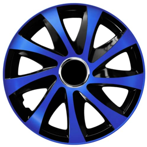 Radzierblenden Drift EXTRA blau/schwarz 14 Zoll 4er Set