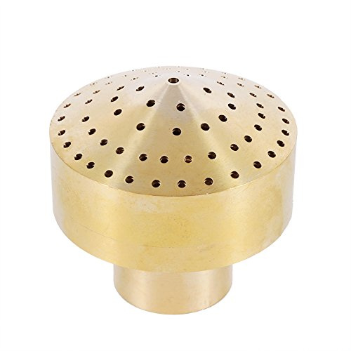 Fontana Giardino Ottone con Getto Regolabile Potente Set Ugelli 1/4 1/2 3/4 Pollici per Decorazione Esterna Residenziale in Giardini Uso Facile