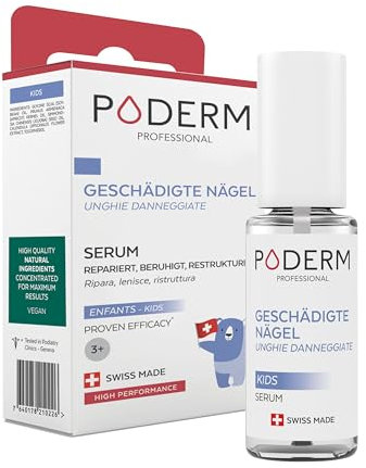 PODERM - INTENSIVE NAGELPFLEGE FÜR KINDER & BABYS - Repariert, baut auf und beruhigt - Für gesunde Nägel im Erwachsenenalter - Kinder ab 3 Monate - Von Experten empfohlen - Hergestellt in der Schweiz