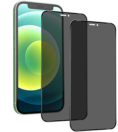 Schutzfolie für iPhone 12 Pro Max 6.7, [2 Stück] Anti-Spähen Sichtschutz Panzerglas Anti-Spy Tempered Glass 9H Härte Gehärtetem Glas Dunkel Folie Blickschutzfolie Displayschutzfolie