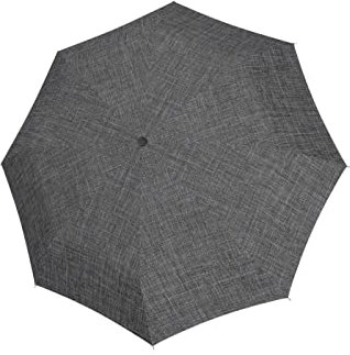 reisenthel Umbrella Pocket Classic in Twist Silver – Kompakter Taschenschirm aus recycelten PET-Flaschen – Mit ergonomischem Griffdesign