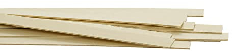 Listelli in compensato da 3 mm, lunghezza 100 cm, confezione da 50 pezzi, lunghezza (cm):circa 100 cm di lunghezza