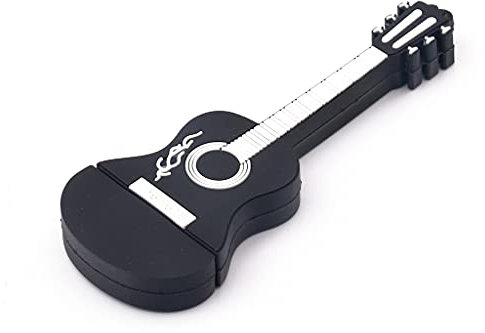 Hsthe Sea USB Flash Drive 32GB USB 2.0 Cute Guitar Shape Thumb Drive Cartoon Memory Stick Novelty Pen drive for Data Storage (black)