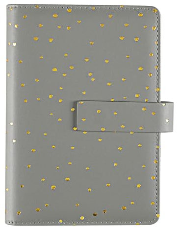 LONGANCHANG Budgetplaner Deutsch – A6 Budgetbuch Ringbuch Geld Organizer Sparen – Finanzplaner Bargeldfüllung Haushaltsbuch mit Geldfach – Budgetplaner Sparbuch mit Folien für sinkende Gelder