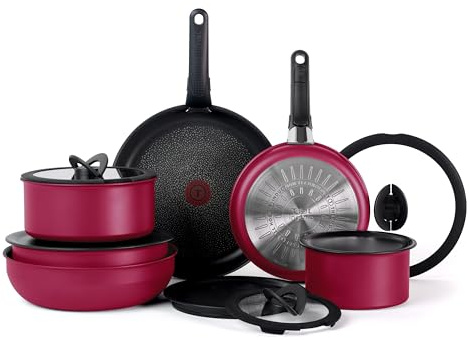 T-fal Ingenio Expertise Antihaft-Kochgeschirr-Set, 14-teilig, Induktion, ofenfest, 500 F, Kochgeschirr, Töpfe und Pfannen, Set, Wohnmobil, Camping, Bratpfannen, spülmaschinenfest,
