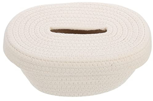 Hoement Geflochtene Taschentuchbox aus Baumwollseil im Japanischen Stil Dekorativer Taschentuchspender für Papiertaschentücher für Wohnräume und Badezimmer