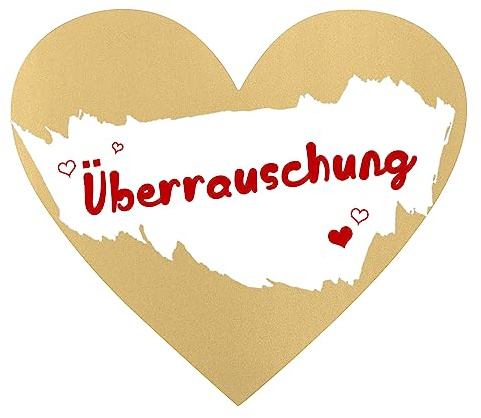 Kesote Rubbellose Scratch Sticker 48 PCS Rubbel Etiketten Herz 7,5cm | Rubbellos Aufkleber Gold, für Rubbelkarte Überraschung Hochzeit Valentinstag Weihnachten