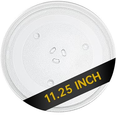 Rotaglass 28,6 cm mikrovågsugn glas skivspelare platta, 28,6 cm / 11,25 tum mikrovågsbricka ersättningsglasplatta, ersättning för LG, GE,Samsung, Magic Chef, Hotpoint, Panasonic, Kenmore, etc