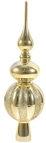 BESPORTBLE Kugelförmige Weihnachtsbaumspitze: Weihnachtsbaumschmuck Aus Kunststoff Einzigartige Kollektion Geblasener Weihnachtsbaumdekoration Baumkronendekoration Golden