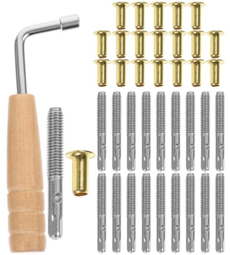 Leierharfen Stimmstift Satz 1 Satz für Lyra Harfe mit Werkzeug | Holz und Metall, Klassisches Design, Stabiles Zubehör, für Liebhaber der Lyra Harfe und Ersatzbedarf
