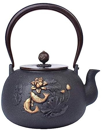 Teiera Ghisa Teiere Giapponese 40.5oz/1.2L Teiera Ghisa Teiera Teiera In Bollitore Rotondo Stile Giapponese Per Ristorante Cucina Domestica Teiera in Ghisa Teiera Giapponese (Color : A, Size : 1200M
