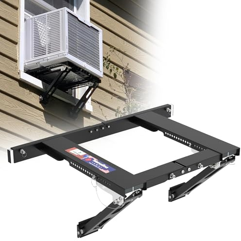 Marudina Adjustable Window AC Bracket, Quick Installation in 3minutes Without Drilling, Upgraded Extra Large Adjustment Range, Air Conditioner Support Bracket No Drill w/ Max Load Capacity of 300 lbs