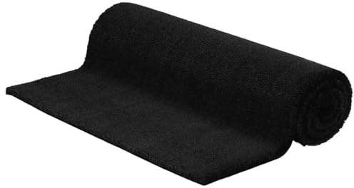 vidaXL Felpudo de Fibra de Coco Negro 100x300 cm