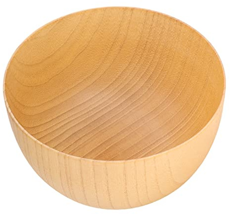 HEEPDD Bol en Bois de Simple pour Apéritifs, Ustensiles de Cuisine de Couleur Claire, Bols, Vaisselle, Bol à Fruits de qualité Supérieure pour les Fêtes, Matériau en Bois de