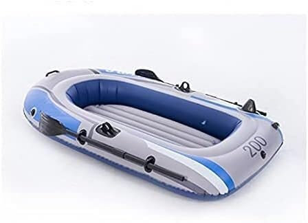 GPECTIFO Schlauchboot-Serie, aufblasbares Floßkajak, Fischerbootkajak, Boot mit Rudern, Kissen, Seil, Reparaturflicken und Hochleistungsluftpumpe, 231 cm x 130 cm