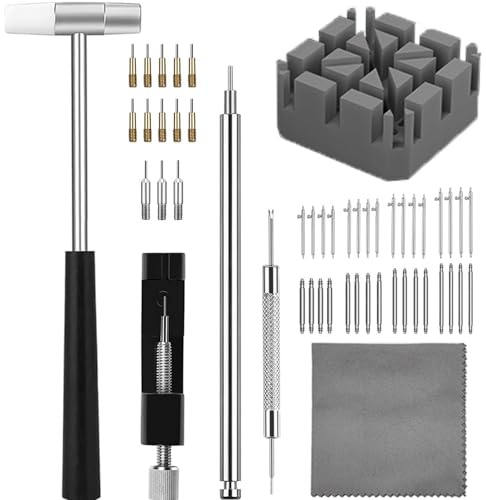 TICFROG Professionelles 51-in-1-Werkzeug-Set zum Entfernen von Uhrengliedern, Armband-Werkzeug für Armband-Reparatur, Armband-Anpassung, Ersatz und Größenänderung, Uhrenarmband-Entferner, mit 36