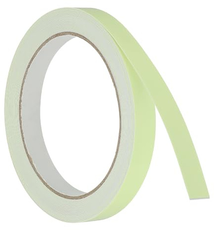 PATIKIL 0,5 Pouce x 33 Pieds Ruban Adhésif en Tissu Gaffer Néon Jaune | 1 Rouleau, Ruban Adhésif Fluorescent UV Lumière Noire pour fête UV