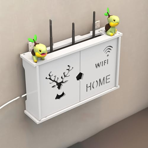 Onxyrbyte WiFi Router Storage Box,Wand WLAN-Router Aufbewahrungsbox,Router Aufbewahrungsbox,Router Schrank,Heizkörper Abdeckung WLAN Box,Router Verstecken,Router Box,für Router Kabel Organizer