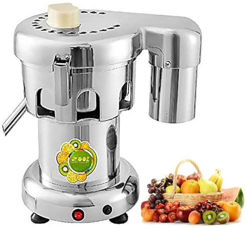 Exprimidor eléctrico, exprimidor centrífugo de alta resistencia, exprimidor comercial de frutas y verduras for el hogar de 370 W, exprimidor de prensa en frío de 80-100 kg/h