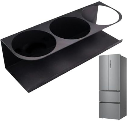 Imtrub Magnetischer Flaschenhalter, Getränkeflaschenhalter Magnetisch - 3-Slot-Kaffeemaschine Tasse Organizer Flaschenlagerregal - Kühlschrankseite Getränk Organisationsregal für Arbeitsplatz,