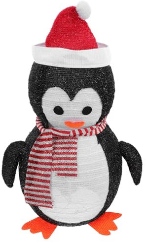 Cabilock Durchsichtige Beleuchtete Pinguinlaterne Für Weihnachten Faltbare Pinguin-Lampe Für Drinnen Und Draußen Gartendekoration Mit Led-licht Partydekoration Für Festliche Atmosphäre