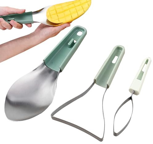 Splitter Y Pelador De Mango, Pelador De Mango - Herramienta De Cortador De Pozo De Frutas 3X - Fruta Slicer Pitter Mango Kernel Remover Para El Hogar, El Hogar, El Restaurante