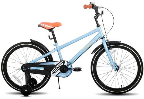 Stitch Bicicleta Infantil Vintage de 20 Pulgadas para niños y niñas de 7 a 10 años, Bicicleta Infantil de 20 Pulgadas con estabilizador y Soporte,Blue