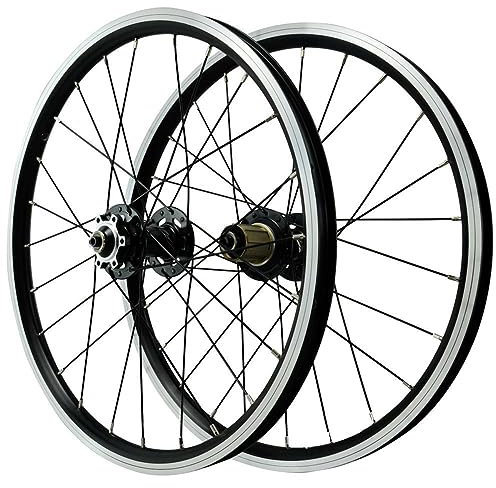 AADDFDD 20 Zoll BMX-Radsatz, 406/451 Felgen, Scheibenbremse, Falträder, Naben mit abgedichteten Lagern, 24-Stunden-Unterstützung, 7-12-Gang-Kassette, QR-Radsatz