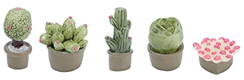 Miniature Dollhouse Flower Pot Mini Dollhouse Succulent Plant Decoration Accessories for Home Garden, Beautiful Figurine for Indoor & Outdoor, Garden Ornaments Gifts for Women Men Adults Friends