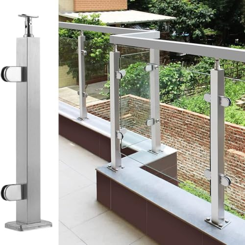 Système de balustrade de balcon en acier inoxydable 304 pour intérieur/extérieur, terrasse, escalier, poteau d'extrémité de piscine, garde-corps de sécurité de 91 cm