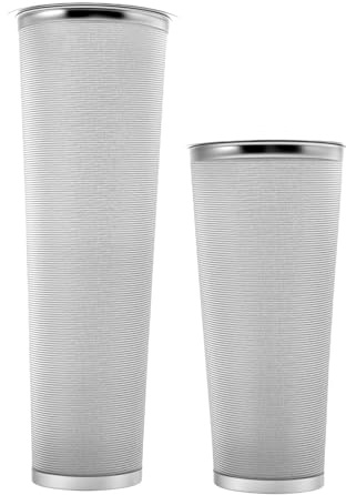 Pour Over Coffee Filter, Cold Brew and Tea Infuser Stainless Steel Pack of 2 Silver Multiple Sizes