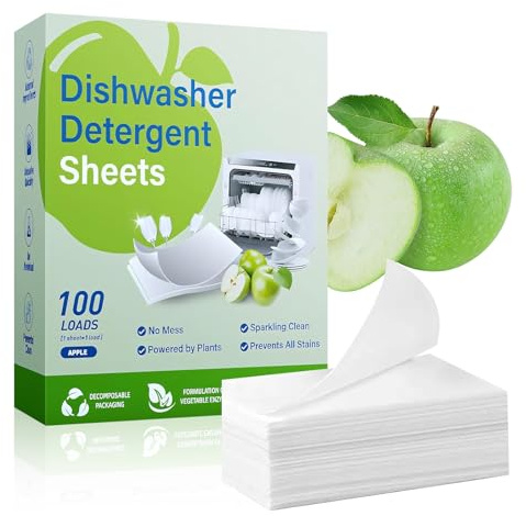 Pastillas Lavavajillas, Pastillas Potente Desincrustante, Potente Acción contra la Grasa y los Restos de Comida, con Fresco Aroma a Limón