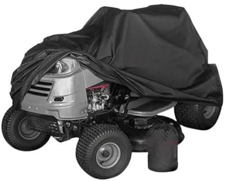 Copertura for tosaerba, in tessuto Oxford, colore nero, for trattorino , con borsa portaoggetti portatile, protezione UV for uso domestico Telo Copri Rasaerba