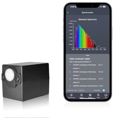 P4 Professional Color Lux Meter Wireless Connection Spectrum Analyzer For Plant Grow Light PAR 340-800nm Easy Data Reading