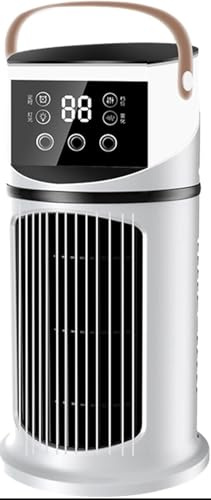 Ventilador de Aire Acondicionado Portátil, 4 en 1 Mini Ventilador Personal con Pulverizador de Agua, 3 Velocidades, Enfriador Evaporativo, para Casa, Oficina, Habitación (Doppelköpfig)
