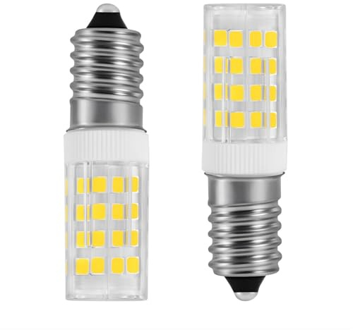 E14 Dunstabzugshaube LED Lampe 4W (40W E14 Halogenäquivalent), 400 Lumen, CRI 85, AC200-240V Breitband, für Kühlschrank,Türkische Lampe,Nähmaschine,Mikrowelle (Warmweiß 3000K, 2-er Pack)