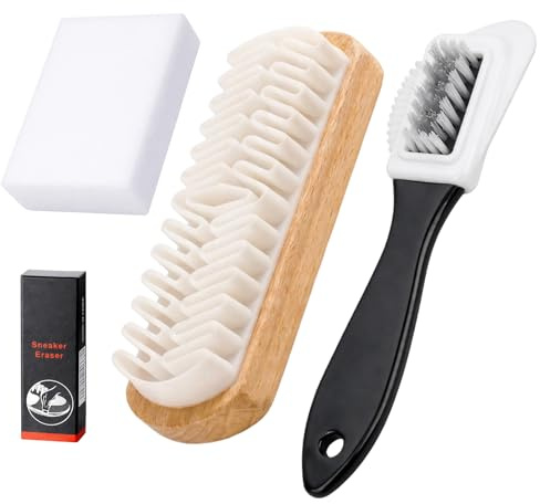 Radiergummi, 4 Teiliges Pflegeset, Wildlederbürste, Reinigungsschwamm, raulederbürste, bürste Für Schuhe, Zur Pflege Von Und Nubuk