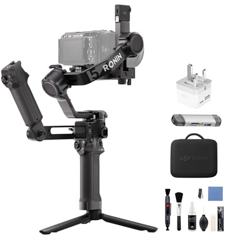 DJI RS 5 Combo, Gimbal Stabilizer for Camera Canon/Sony/Panasonic/Nikon/Fujifilm, Fine-Tuning Knobs, New Z-Axis Indicator,Intelligent Tracking, Electronic Briefcase Handle
