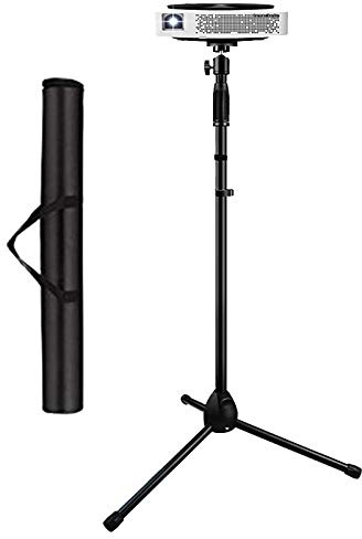 Moutik Support Projecteur Trépied Caméra Caméscopes Numériques Hauteur Réglable 87cm-151cm 360° Rotation pour Home Cinéma Bureau Surcharge 3kg avec Vis de Filetage de 1/4 et Sac de Rangement