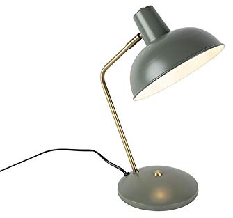 Qazqa Modern Tischleuchte - Milou - Grün, Rund, max. 40W, Geeignet für LED, 35cm, Ideal als Wohnzimmerlampe und Schlafzimmerlampe