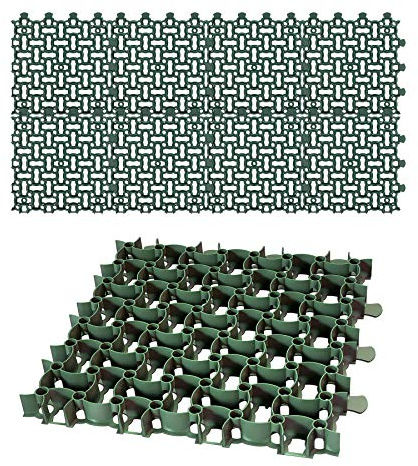 BigDean 8 Rasengitter Paddockplatte 50x50 cm Reitplatzmatten 2 m² grün | Rasenmatten Rasenwaben Kiesgitter Parkplatzrasen extrem Robust bis 16 Tonnen belastbar