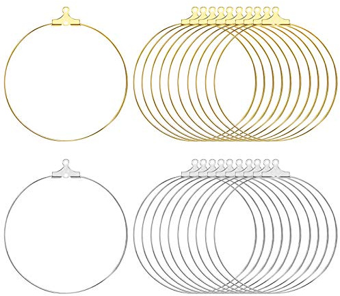 100 st örhängeskit – bulk pärlringar och fynd – runda ringar (30 mm)